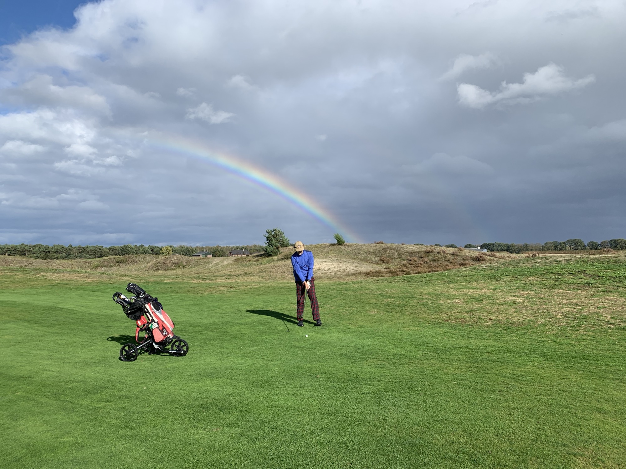 Speler met regenboog